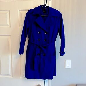 Express royal blue trench jacket